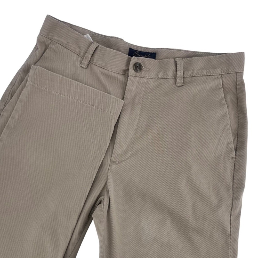 Roundtree & Yorke Chino Pants Men 32x29 Khaki Tan Stretch Casual Business Casual